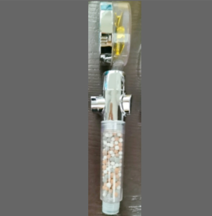 360° Rotation Turbo Fan Shower Head – High Pressure, Water Saving